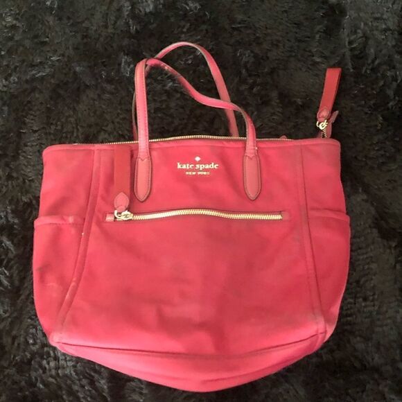 KATE SPADE Chelsea medium tote hand bag purse pockets wine burgundy - Picture 1 of 7